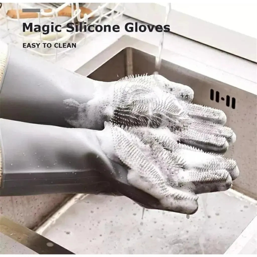Heat Resistant Silicone Dishwashing Gloves