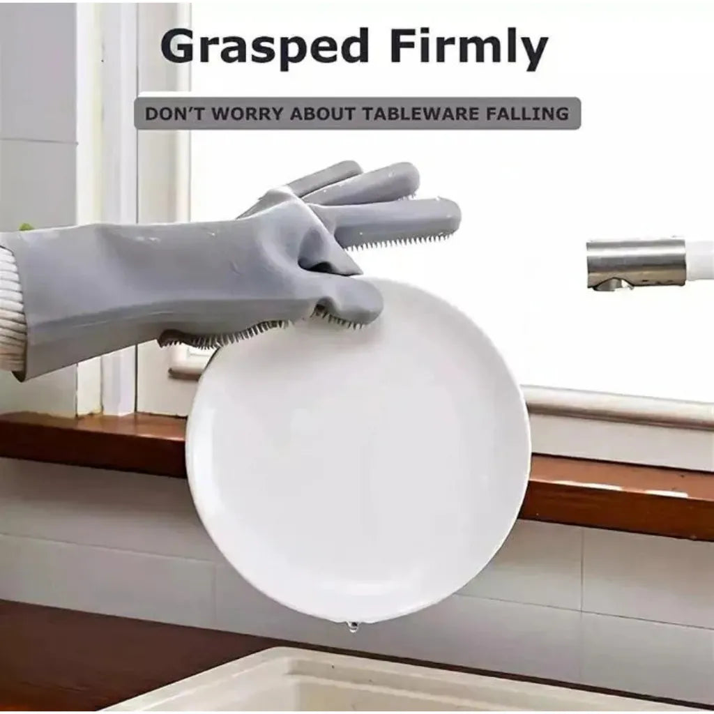 Heat Resistant Silicone Dishwashing Gloves