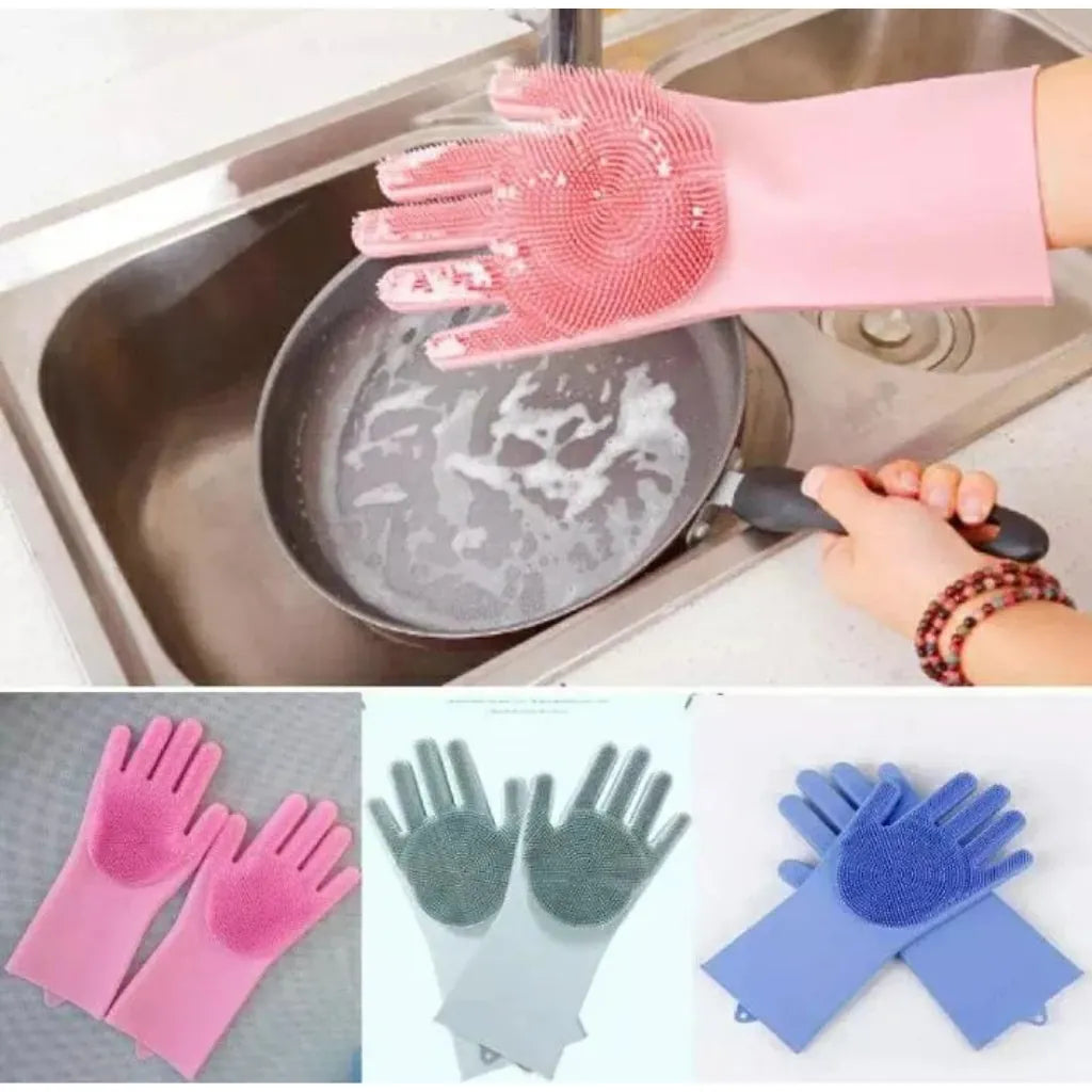 Heat Resistant Silicone Dishwashing Gloves