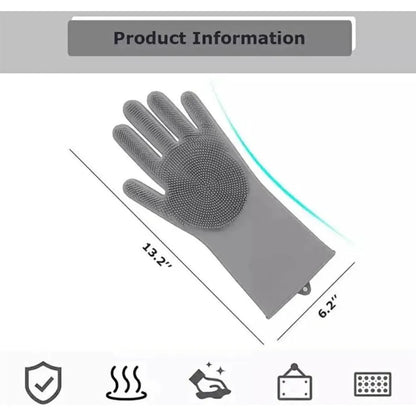 Heat Resistant Silicone Dishwashing Gloves
