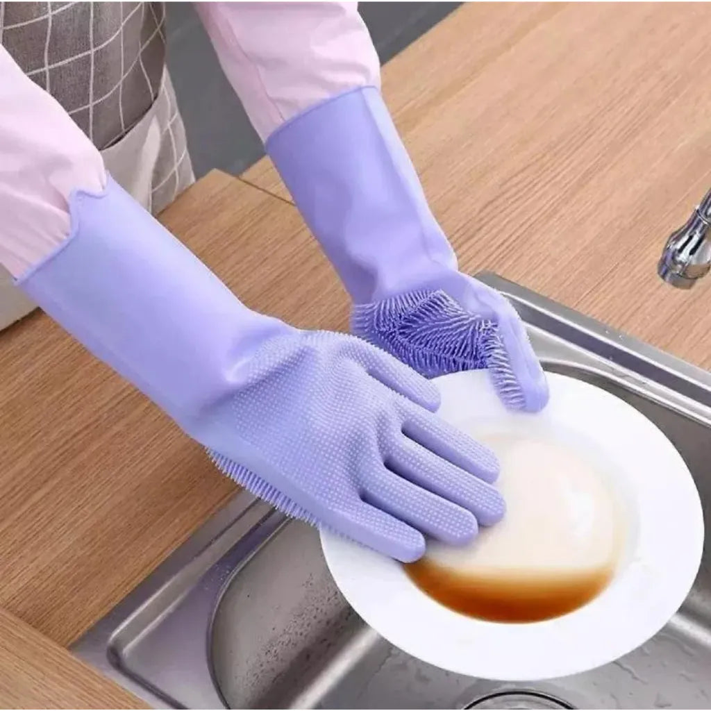 Heat Resistant Silicone Dishwashing Gloves
