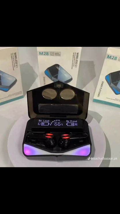M28 TWS Wireless Earbuds With Charging Case
