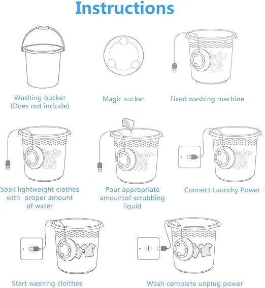 Mini Washing Machine with Turbine Wash
